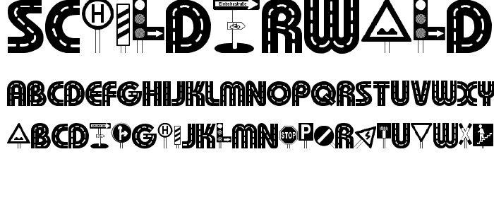 Schilderwald alt font