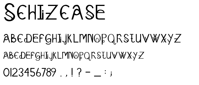 Schizcase font