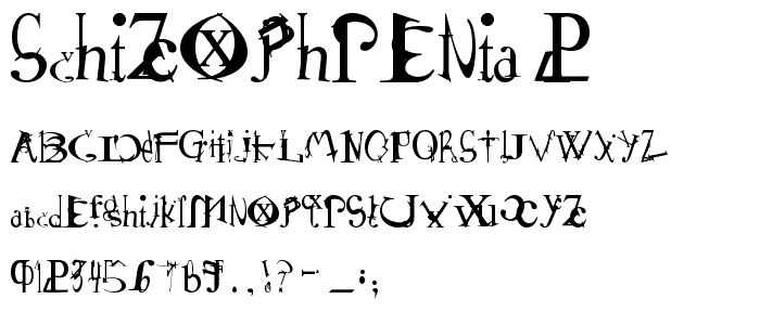 Schizophrenia 2 font