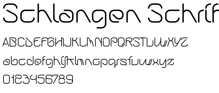 Schlangen schriftas font