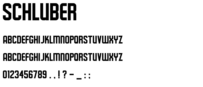 Schluber font