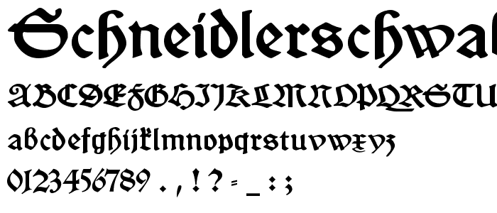 SchneidlerSchwabacher font