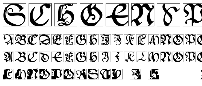 SchoenspergerCaps font