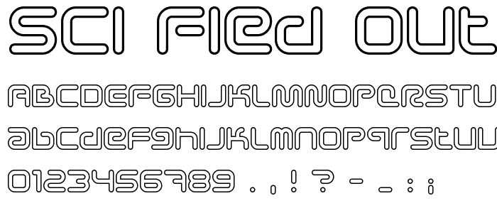 Sci Fied Outline font