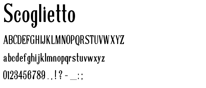 Scoglietto font