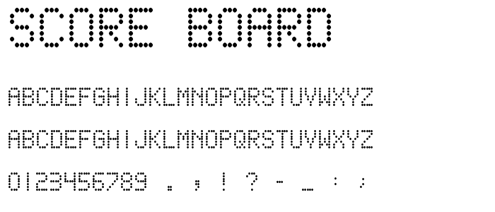 Score Board font