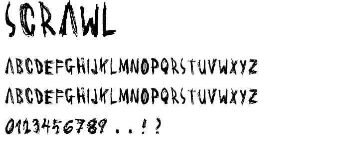 Scrawl font