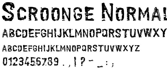 Scroonge-Normal font