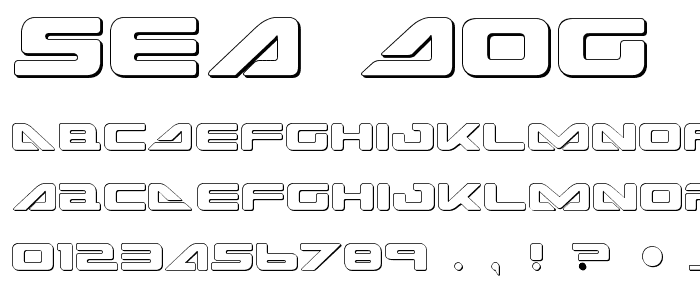 Sea Dog 2001 Shadow font