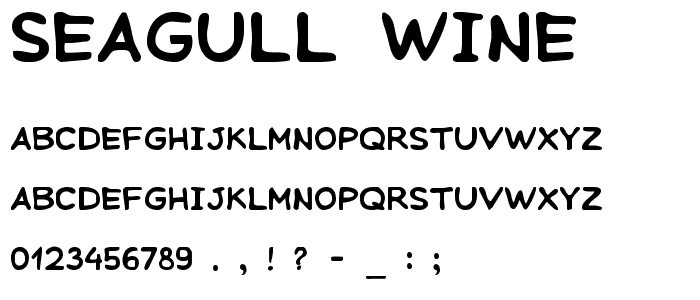 Seagull Wine font