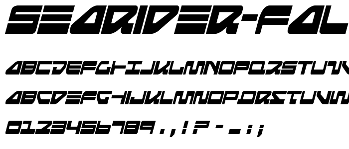 Searider Falcon Condensed Italic font