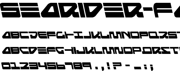 Searider Falcon Leftalic font