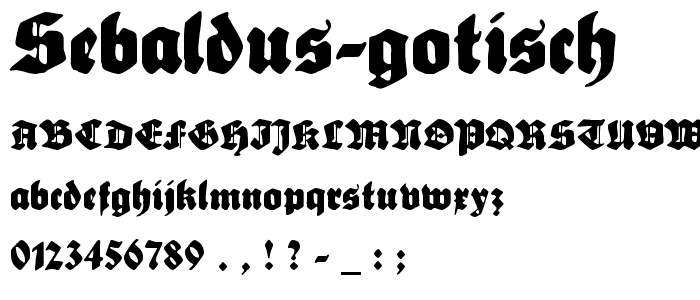 Sebaldus-Gotisch font