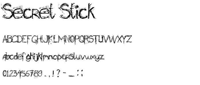 Secret Stick font