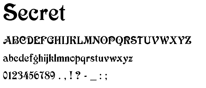 Secret font