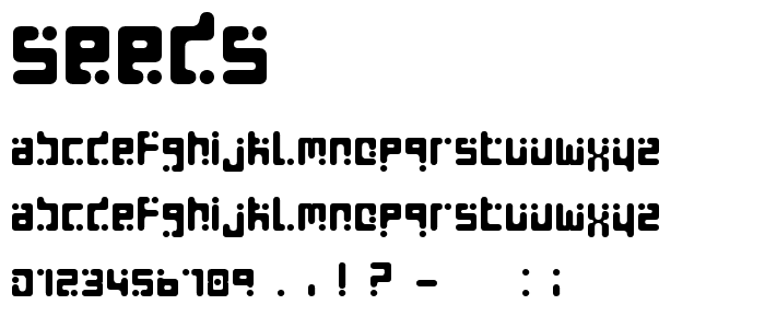 Seeds font