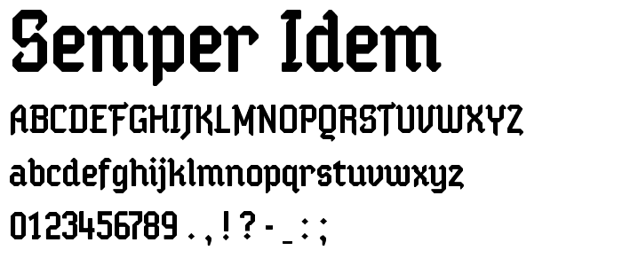 Semper Idem font