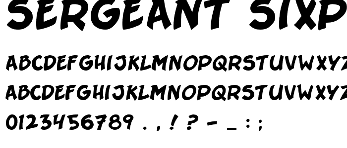 Sergeant SixPack font