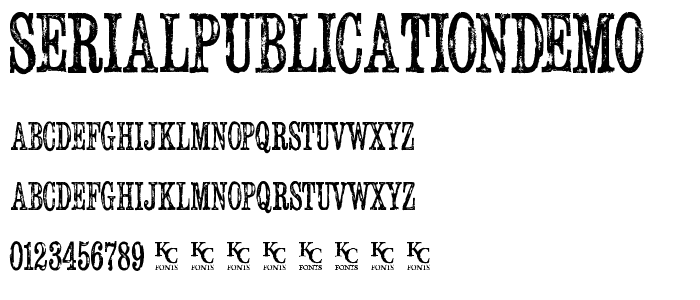 SerialPublicationDemo font