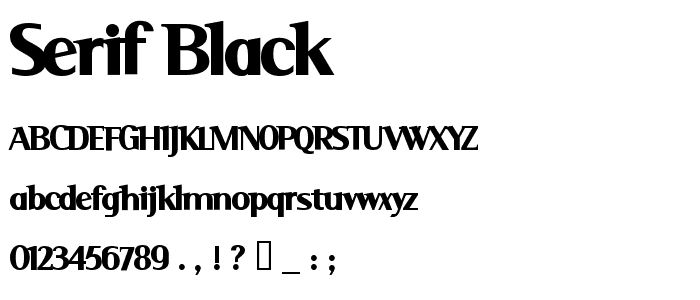 Serif Black font