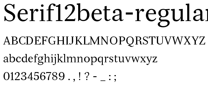 Serif12Beta Regular font