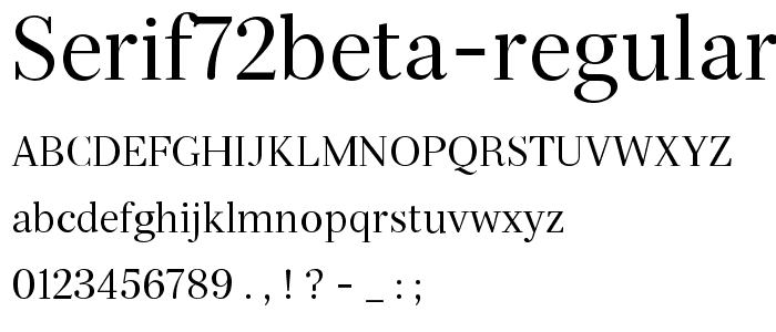 Serif72Beta Regular font