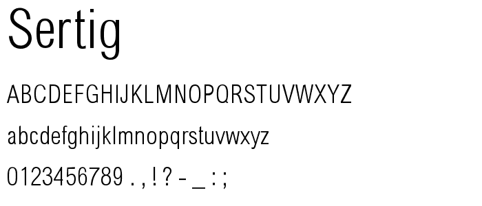 Sertig font