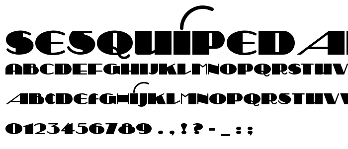 Sesquipedalian NF font