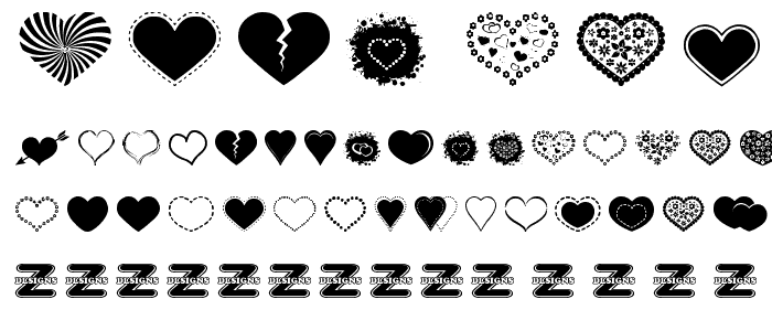 Sexy Love Hearts 2 font