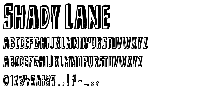 Shady Lane font