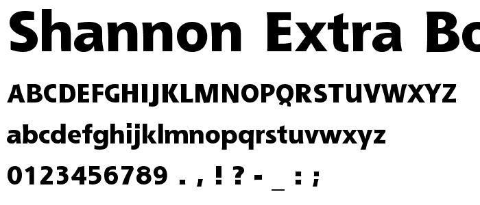 Shannon Extra Bold ATT font