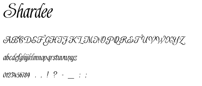 Shardee font