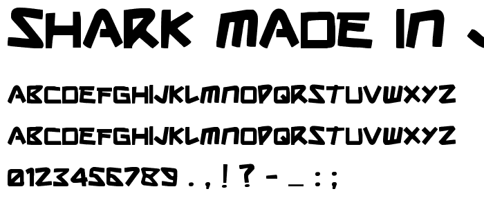 Shark Made In Japan font