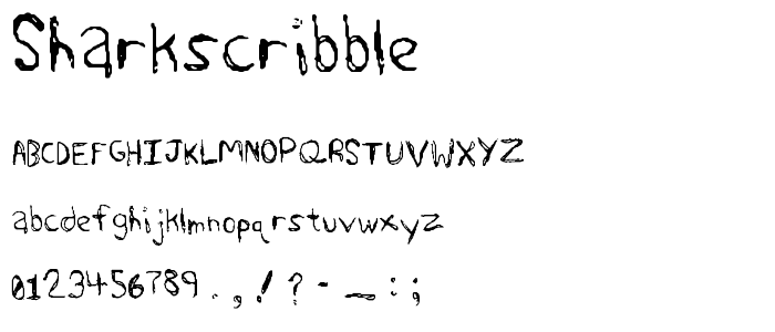 Sharkscribble font