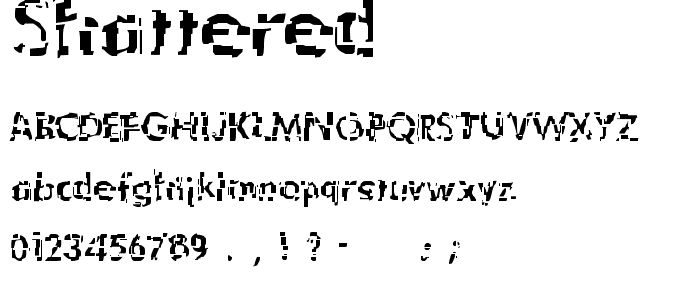 Shattered font