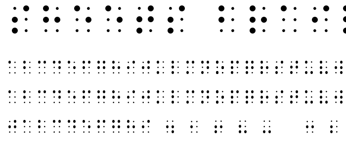 Sheets Braille font