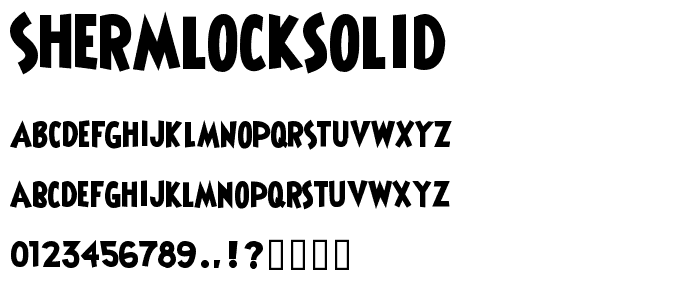 ShermlockSolid font