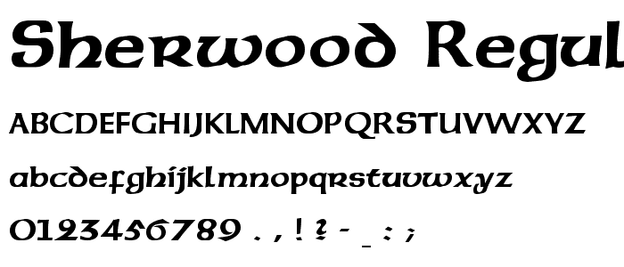 Sherwood Regular font