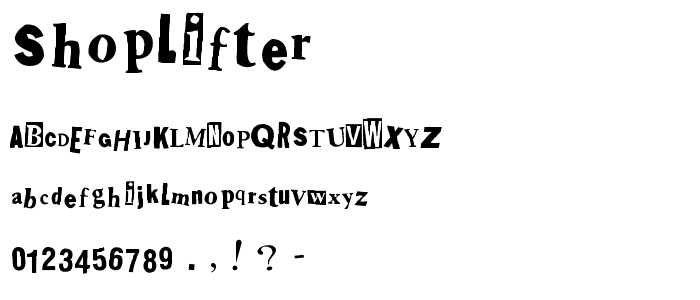 Shoplifter font