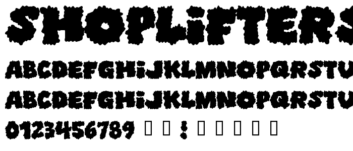 Shoplifters unite font