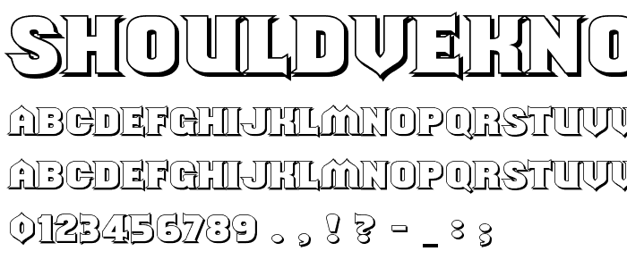 ShouldveKnownShaded Regular font