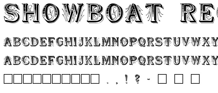 Showboat Regular font