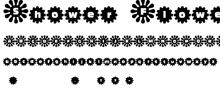 Shower Flower font