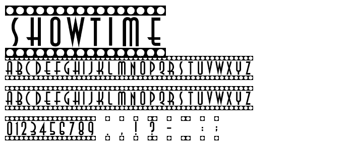 Showtime font