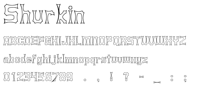 Shurkin font