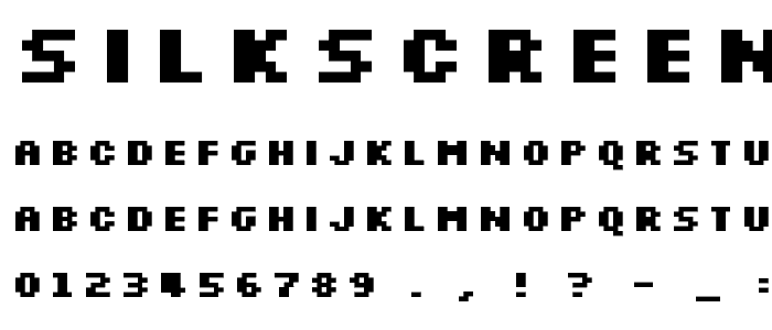 Silkscreen Expanded Bold font