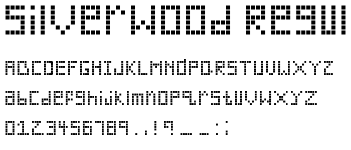 Silverwood Regular font