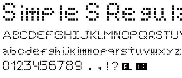 Simple S Regular font