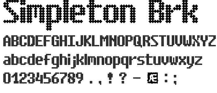 Simpleton BRK font