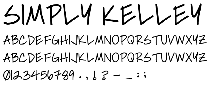 Simply Kelley font